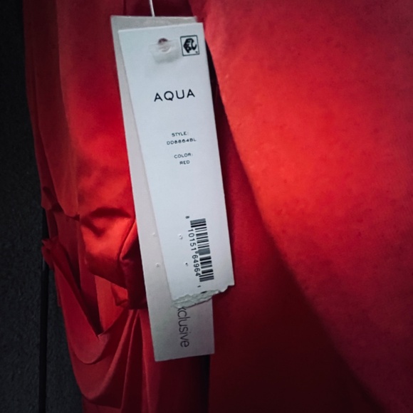 AQUA Red Mini Dress XXL Bloomingdale’s Exclusive Holiday Party Cocktail $98US - Picture 3 of 10